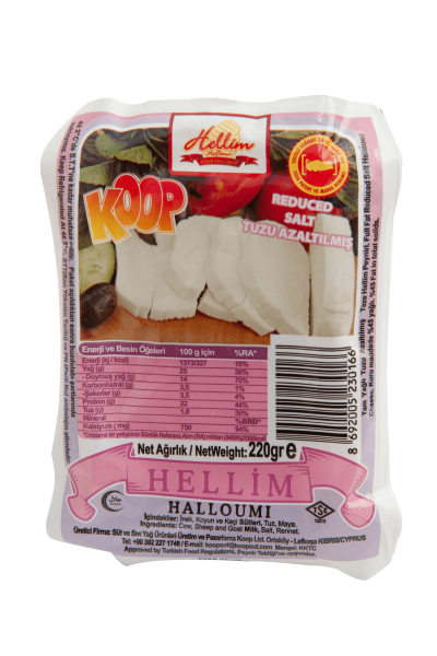 Kıbrıs Hellim Peyniri (Tuzsuz, Pembe)